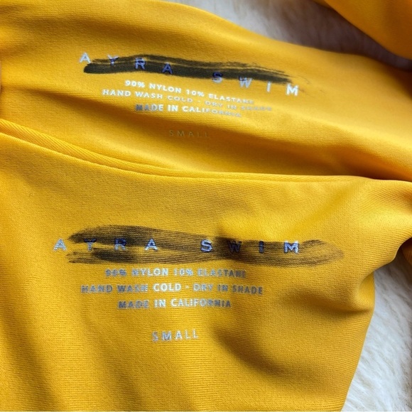 NWOT SET Ayra Swim Mimosa center knit ruched strap bikini 12265 - Picture 7 of 10